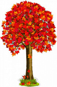 Плакат фигурный 900х595 Плакат фигурный "Осеннее дерево"