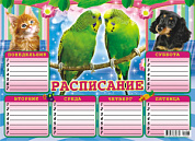Расписание (А4-картон) Домашние любимцы