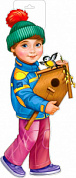 Плакат фигурный 400х300 с европодвесом Плакат "Мальчик со скворечником"
