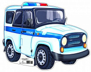Вырубной мини-плакат (УФ-лак) 360х280 Полицейская машина