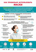Плакат Плакат А3 "Как правильно использовать медицинские маски"