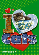 Блокнот Блокнот на гребне А6 (48л) "Котёнок и сердечко"
