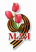 Наклейка Наклейка 95х95мм "9 мая: тюльпаны"
