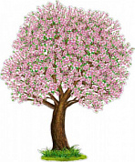 Плакат фигурный 900х595 Плакат фигурный "Весеннее дерево"