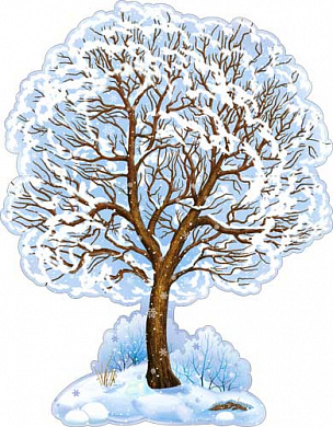 Плакат фигурный 900х595 Плакат фигурный "Зимнее дерево"