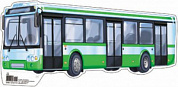 Вырубной мини-плакат (УФ-лак) 360х280 Автобус