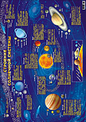 Плакат А2 картон Солнечная Система