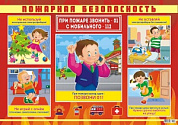 Плакат А2 картон Пожарная безопасность