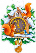 Плакат фигурный 400х300 с европодвесом Плакат "Часы"