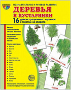 Карточки учебные 173х220мм (гл) Деревья и кустарники