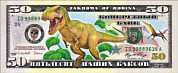 Закладки-купюры $ Динозавры