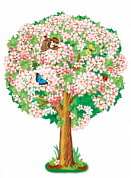 Плакат Плакат фигурный 680х410мм "Яблоня весенняя"